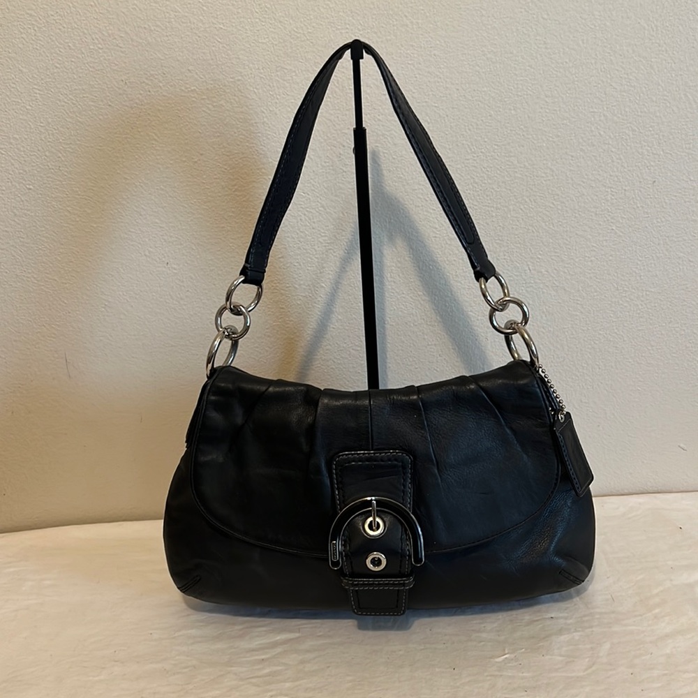 Coach Black Leather Shoulder Satchel